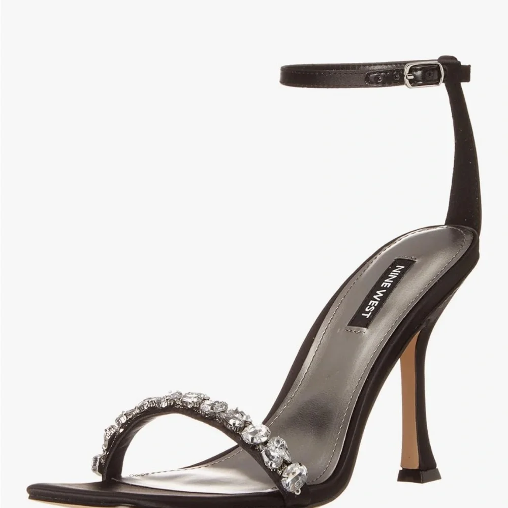 Nine West Jazmin Crystal Ankle Strap Heels - Picture 7 of 10